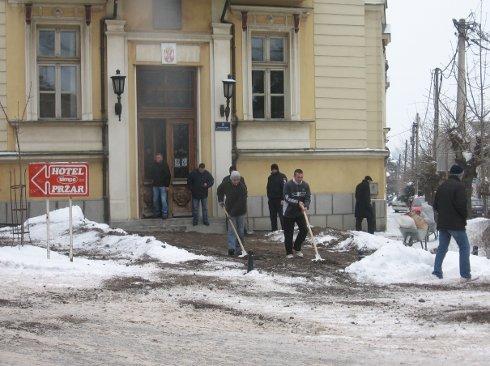 vranje, ciscenje snega