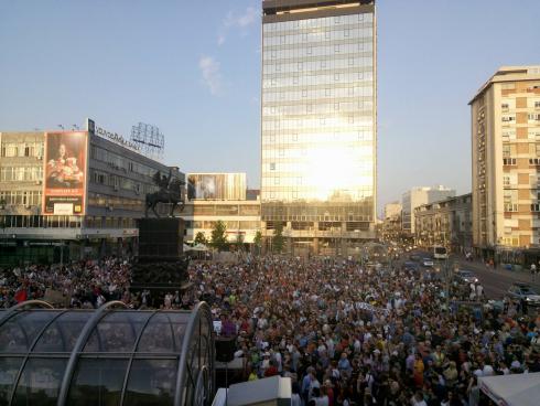 Protest Trg kralja Milana