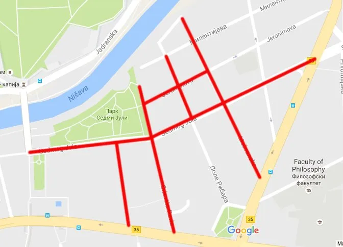 zatvoren saobracaj foto google