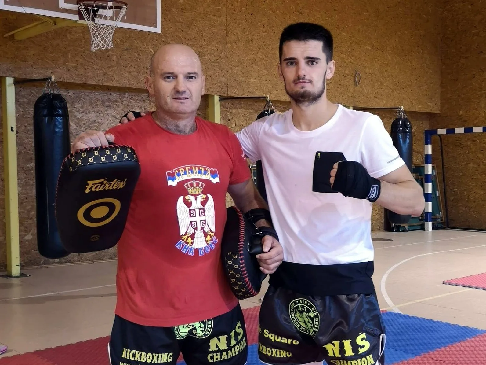 Srdjan i Novak Radulovic pripreme za Evropsko prvenstvo foto Kik boks klub Nis