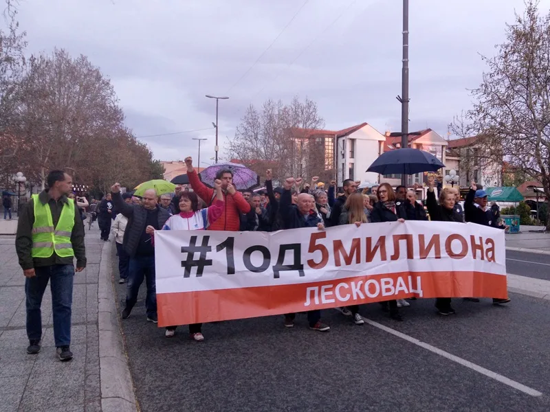 Protest Leskovac 5 april foto Bojana Antic