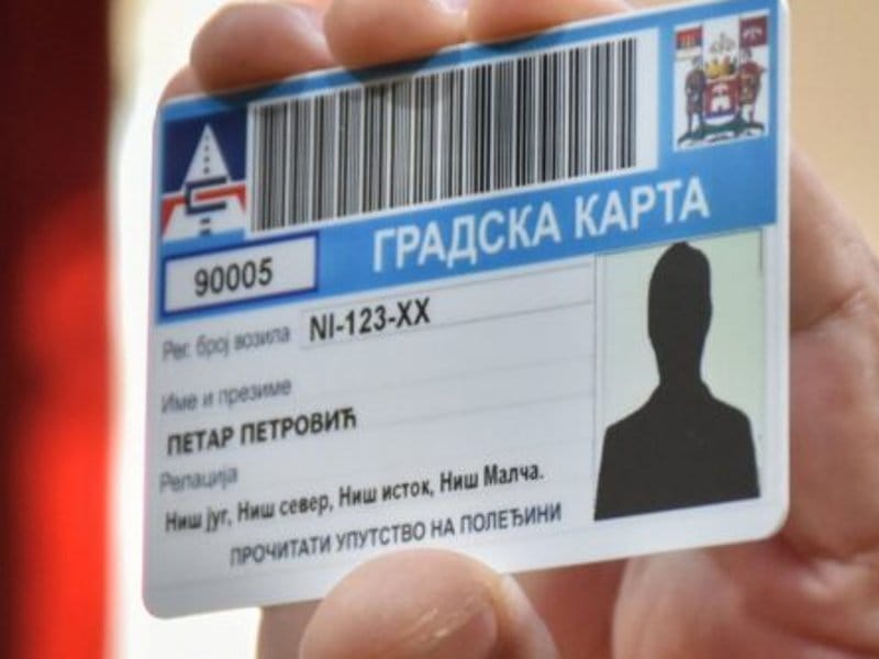 Gradska kartica foto ni rs