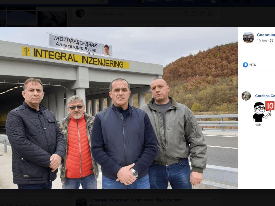Bilbord Koridori 10 Slavisa Bulatovic foto print screen facebook