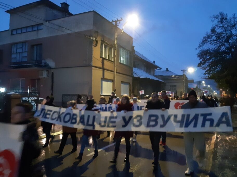 Miting Vucic Leskovac decembar 2019 foto Bojana Stamenkovic