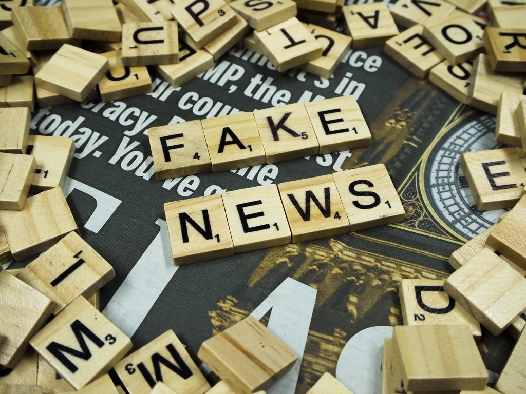 fake news 22Fake News Scrabble Tiles22 by journolink2019 is licensed under CC BY 2 0