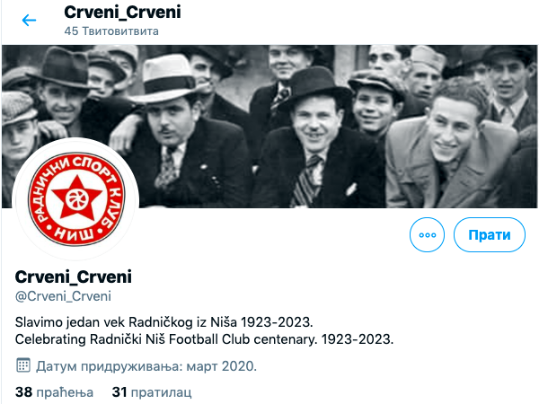 Crveni crveni tviter profil foto print screen tviter