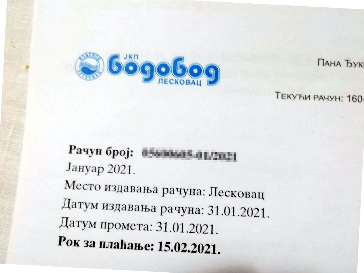 vodovod le racun printscreeen